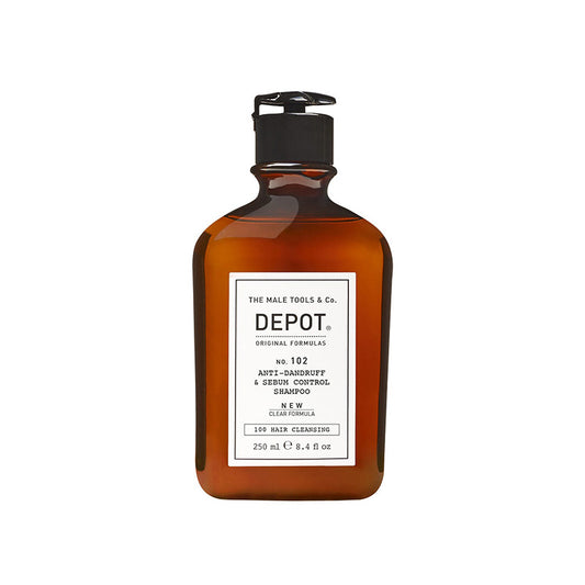 Bottiglia ambrata da 250ml con una etichetta bianca e un tappo flip top nero.