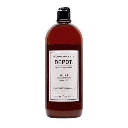 Bottiglia ambrata da 1000ml con una etichetta bianca e un tappo flip top nero.