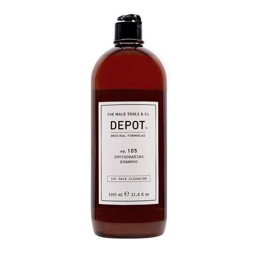 Bottiglia ambrata da 1000ml con una etichetta bianca e un tappo flip top nero.