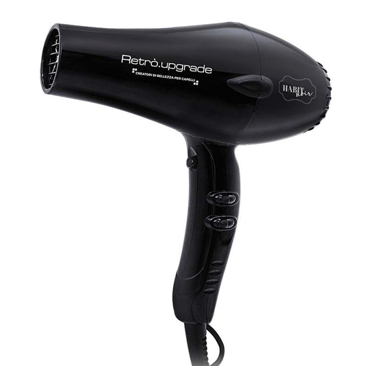 Phon nero pulsantiera laterale e tasto per il getto del aria fredda sul fronte.