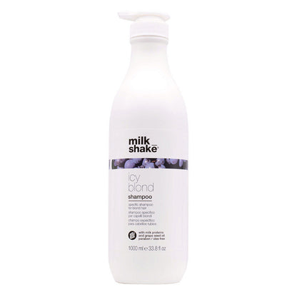 Bottiglia bianca con tappo a becco bianco.