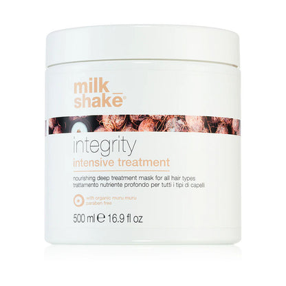 Vaso bianco con tappo a vite. Piccola immagine di noci di cocco sul fronte.