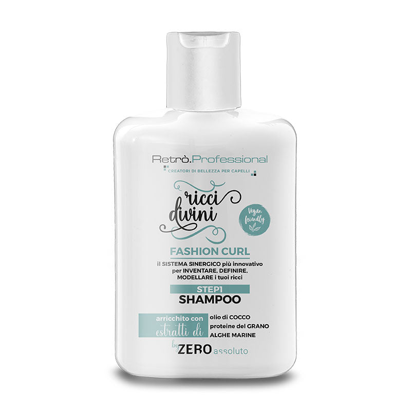 Shampoo in flacone bianco con tappo fliptop
